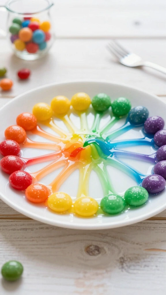 Skittles Rainbow Science Art