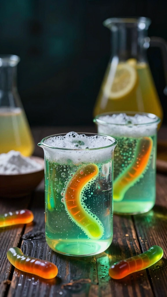 Gummy Worm Science Beakers