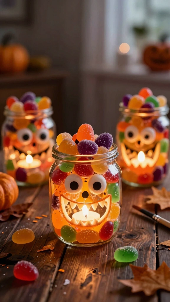 Jelly Bean Monster Jars