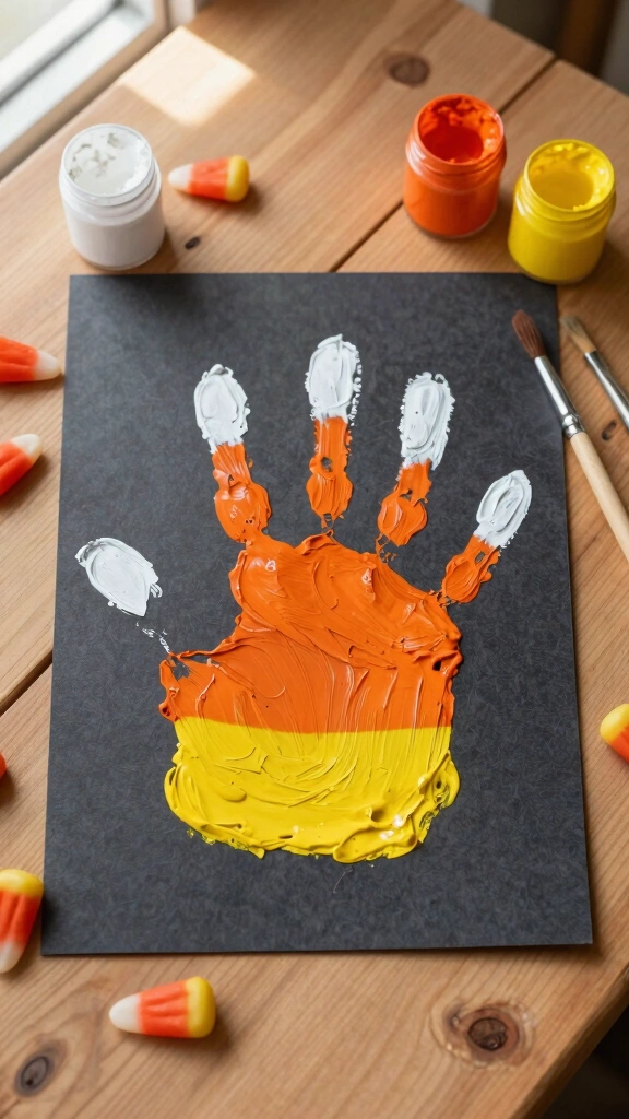 Sweet Handprint Candy Corn