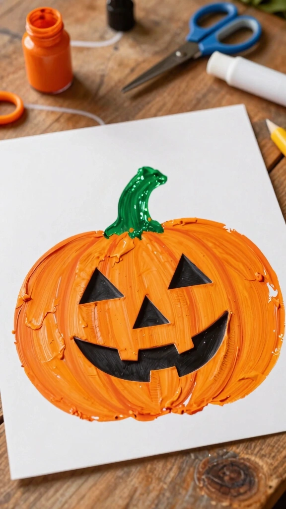 Glowing Handprint Jack-O'-Lanterns