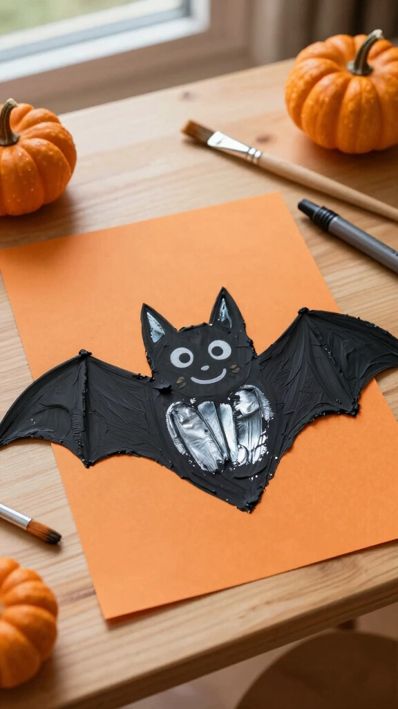 Fluttering Handprint Bats