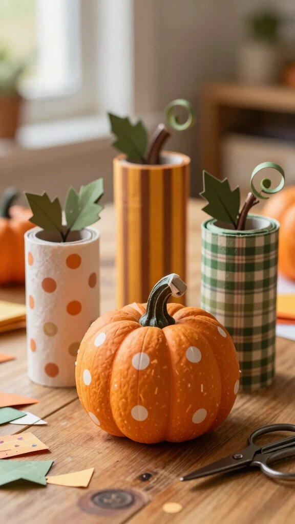 Patterned Scrapbook Paper Pumpkin