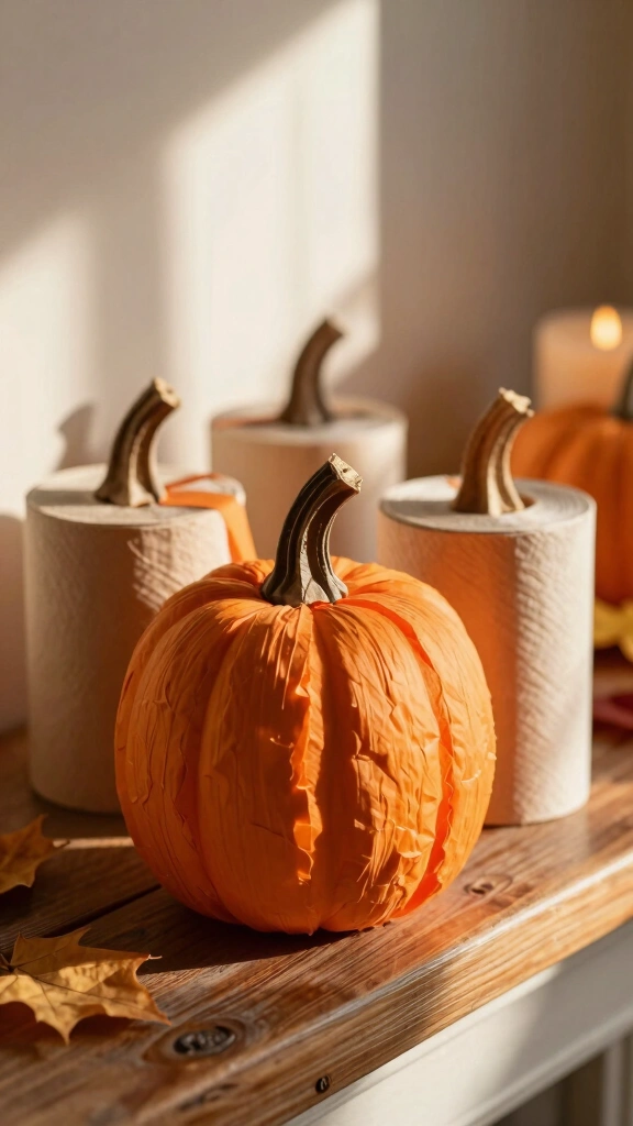 Crepe Paper Streamer Pumpkin