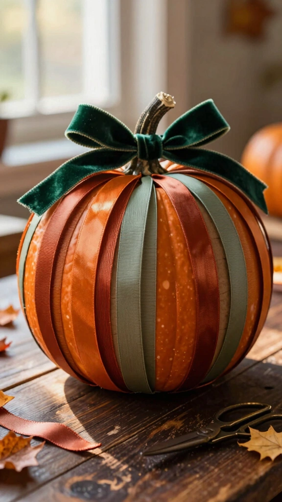 Ribbon Scrap Layered Pumpkin