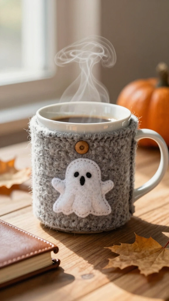 Felt Ghost Mug Cozy