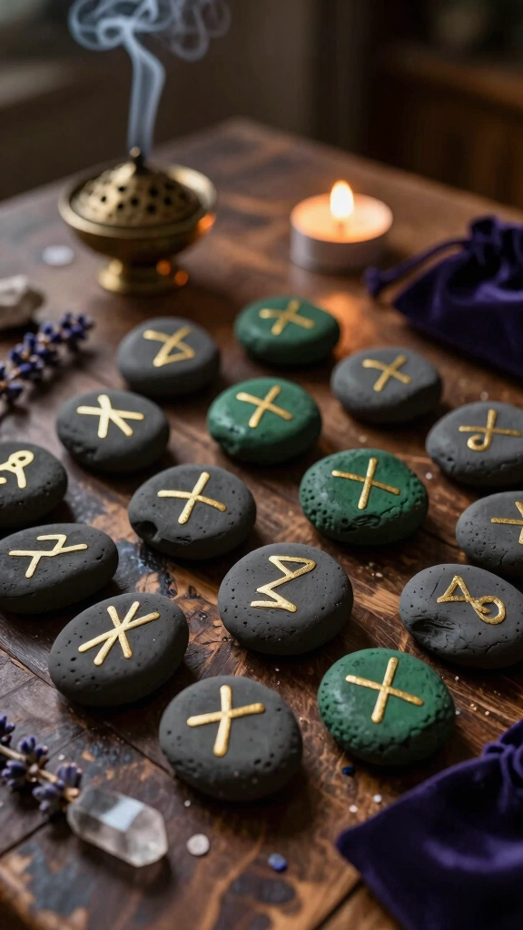 Clay Rune Stones