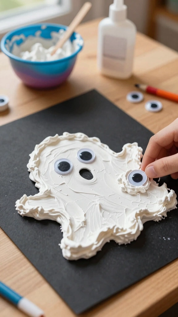 Tactile Puffy Paint Ghosts