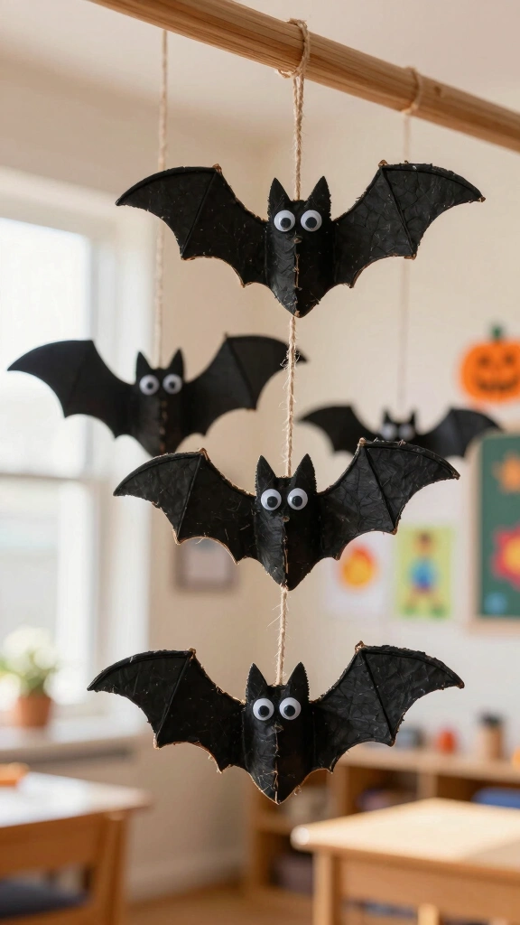 Hanging Egg Carton Bats