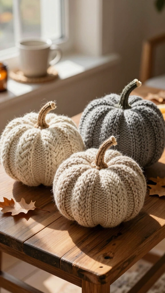 Cozy Upcycled Sweater Pumpkins