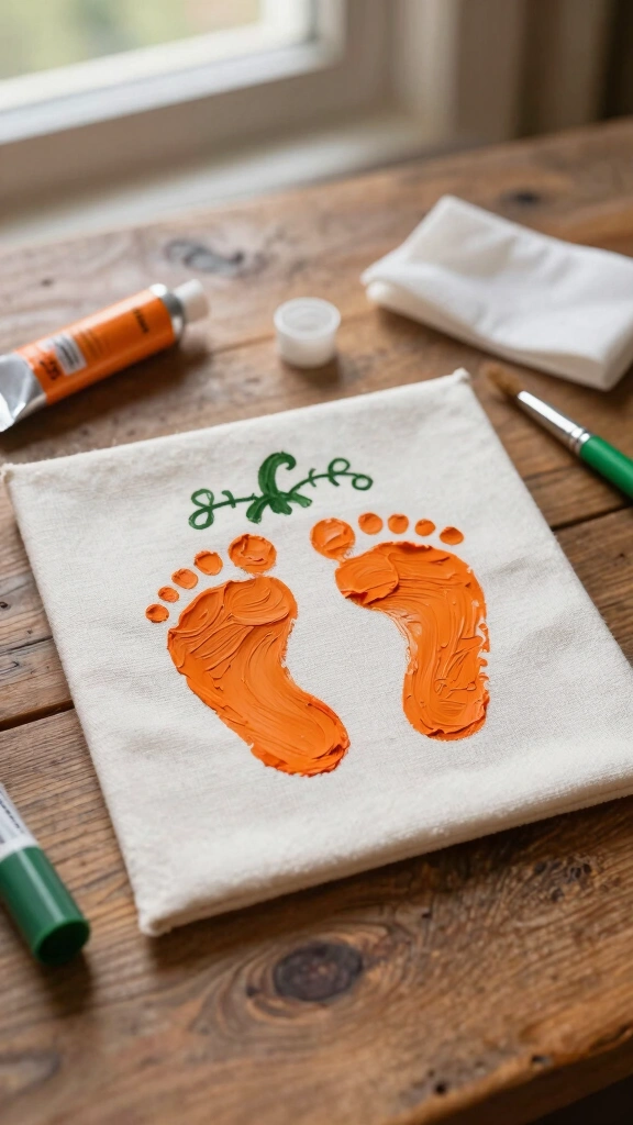 Baby Footprint Pumpkin Keepsake