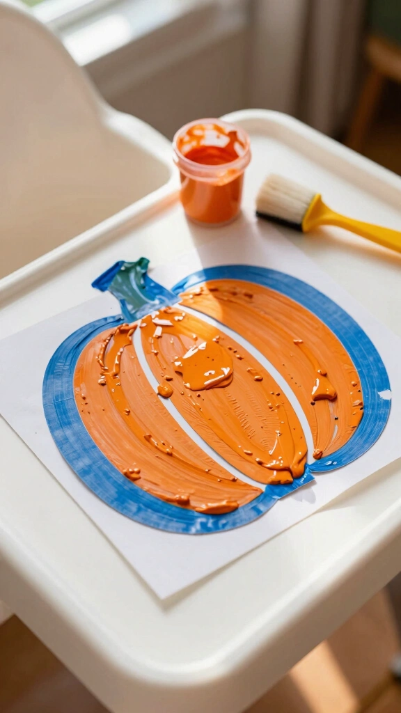 Highchair Tape Art Pumpkins