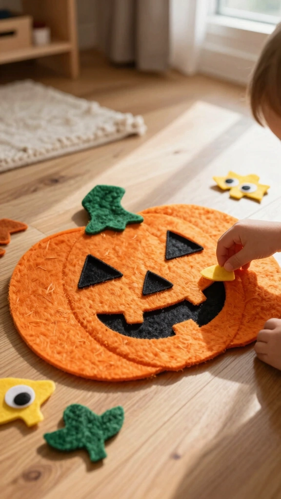 Cozy Felt Pumpkin Board