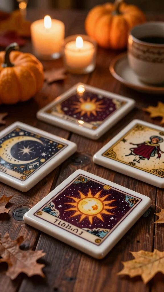 Decoupage Tarot Card Coasters