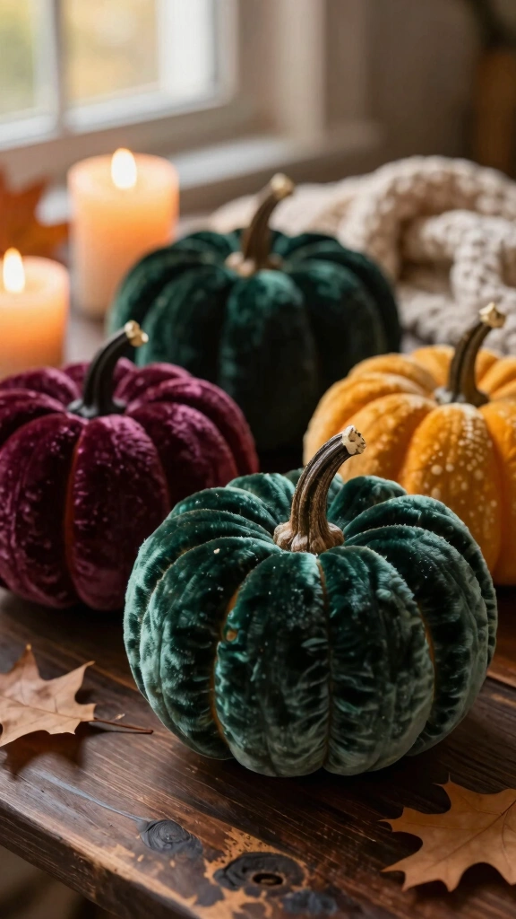 Luxe Velvet Pumpkins