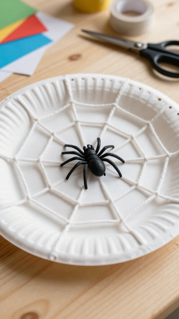 Paper Plate Spider Web