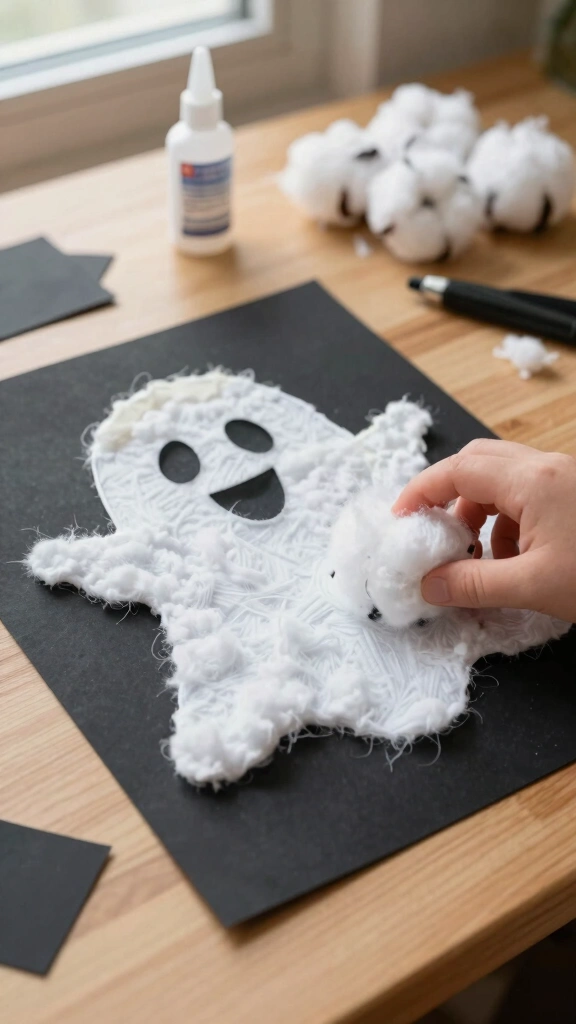 Cotton Ball Ghost Collage
