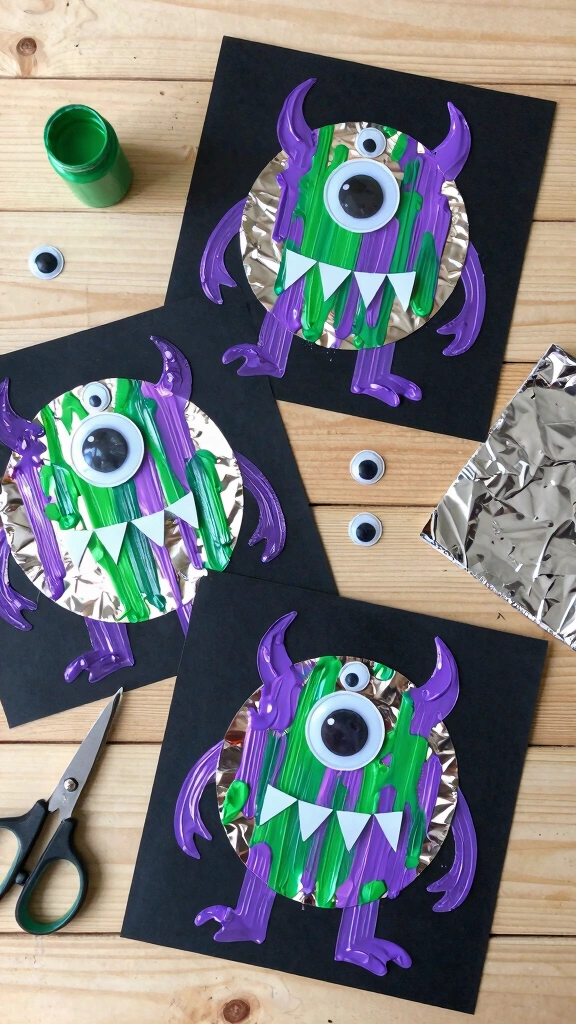 Monster Belly Foil Painting