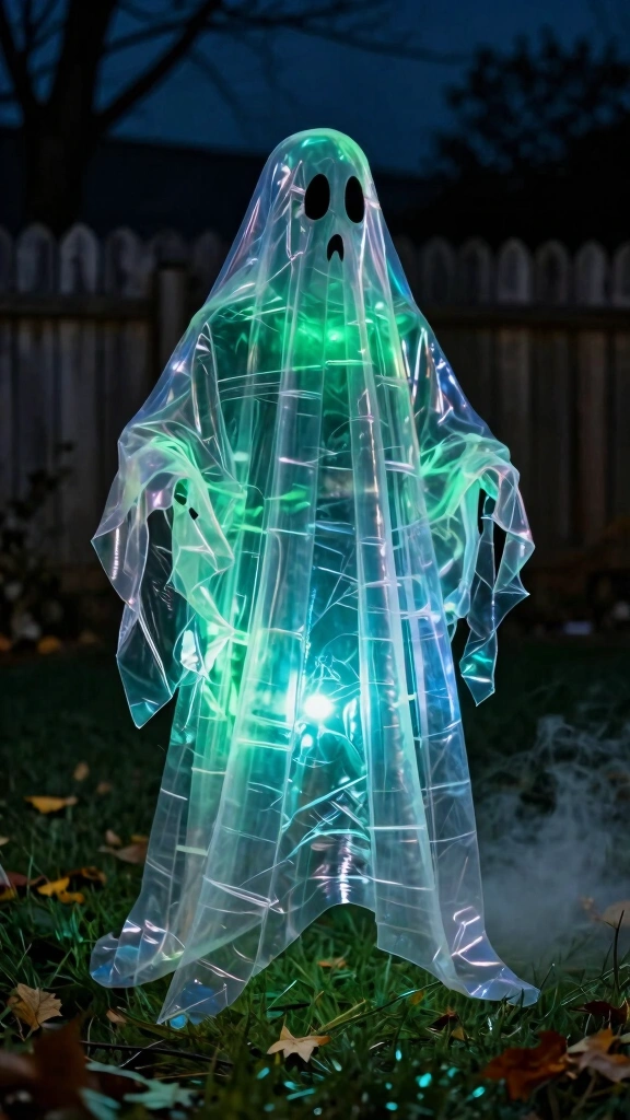 Glowing Packing Tape Ghosts