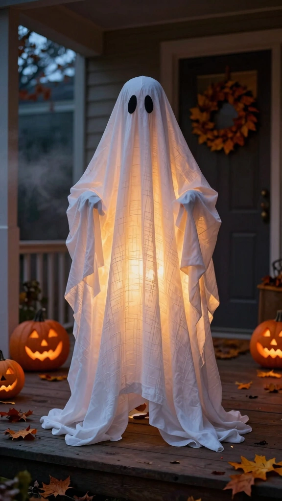 Spooky Tomato Cage Ghosts