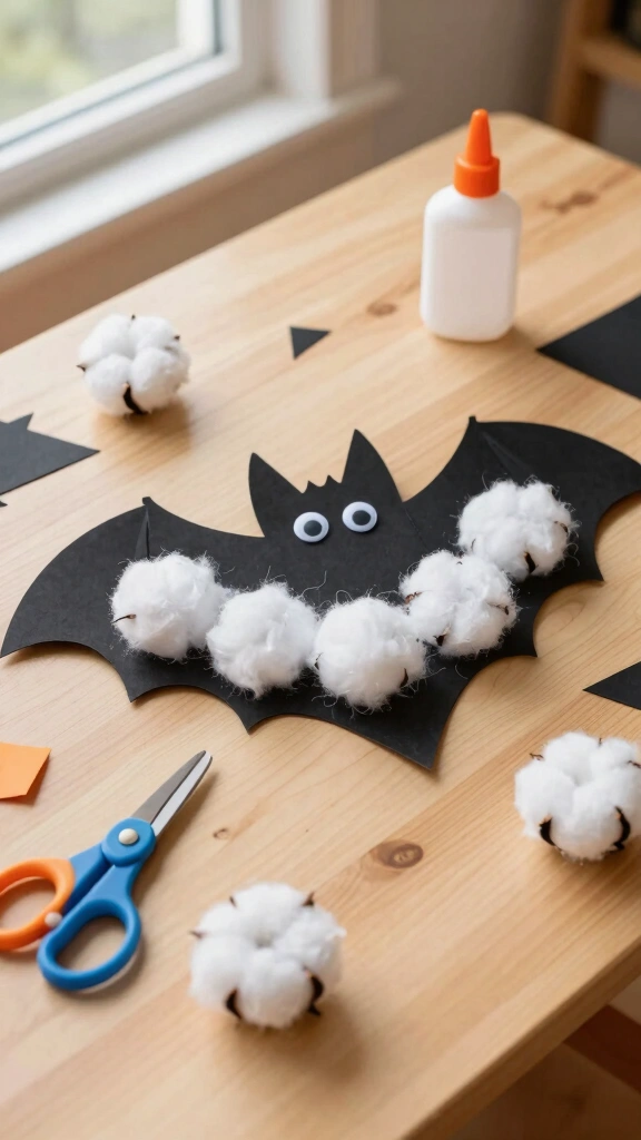 Fluffy Cotton Ball Bats