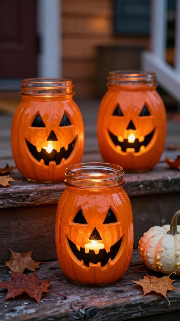 Jack-O'-Lantern Silhouette Lanterns