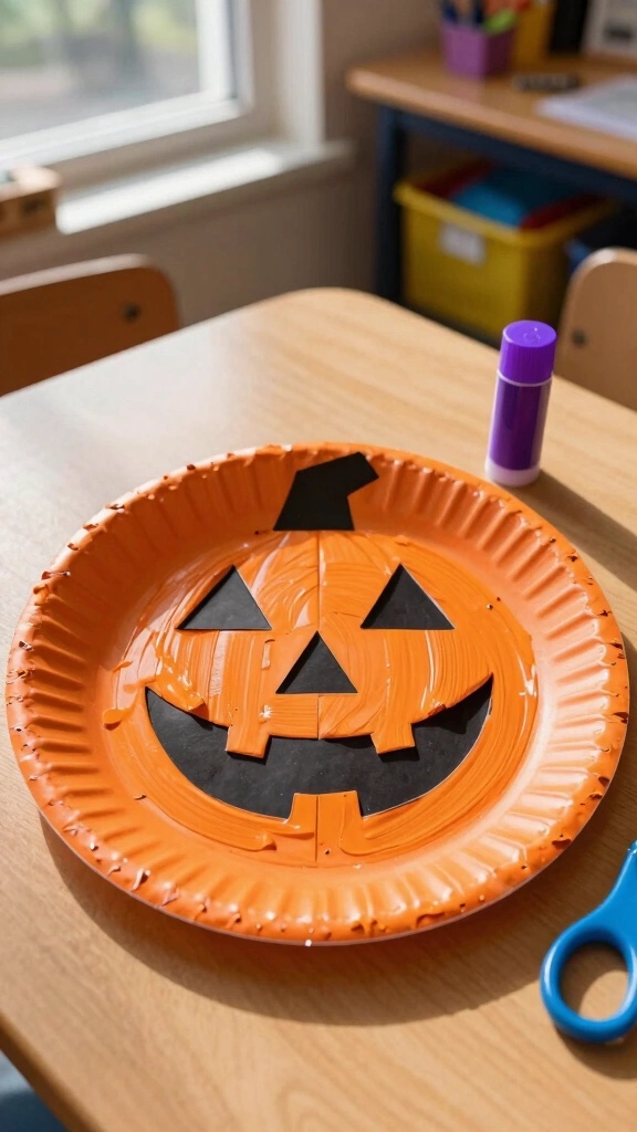 Paper Plate Jack-O'-Lanterns