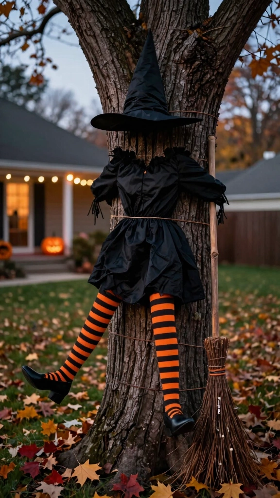 Crashed Witch in a Tree