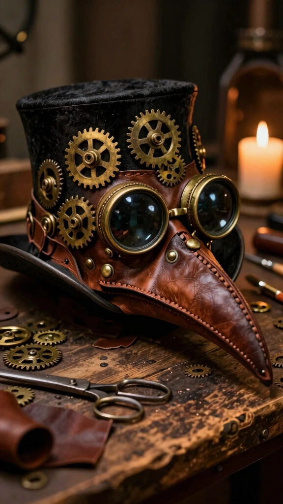 Steampunk Plague Doctor Hat