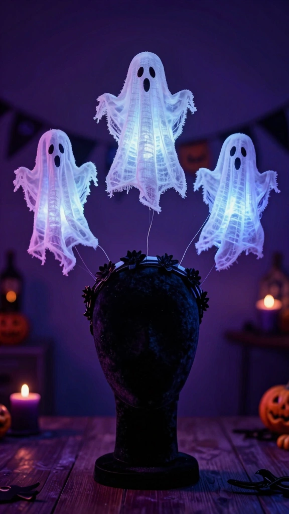 Floating Cheesecloth Ghost Crown