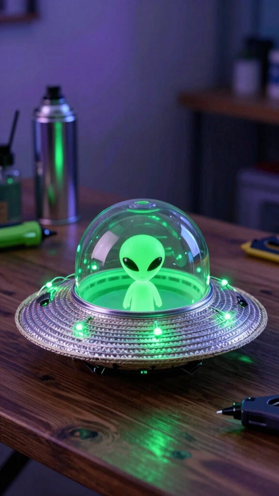 Alien UFO Light-up Hat