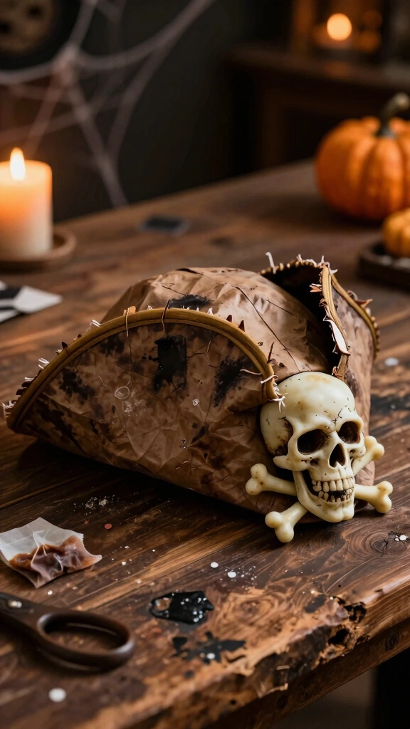 Pirate Captain's Tattered Tricorn