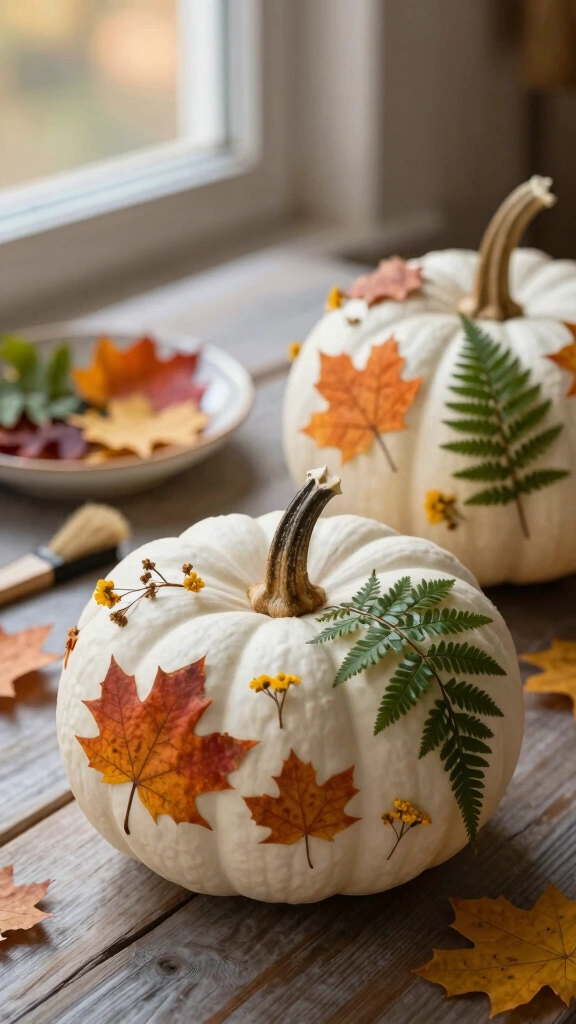 Pressed Botanical Pumpkins