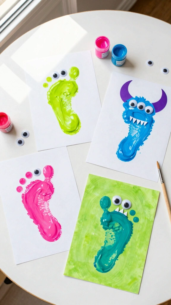 Silly Monster Footprints