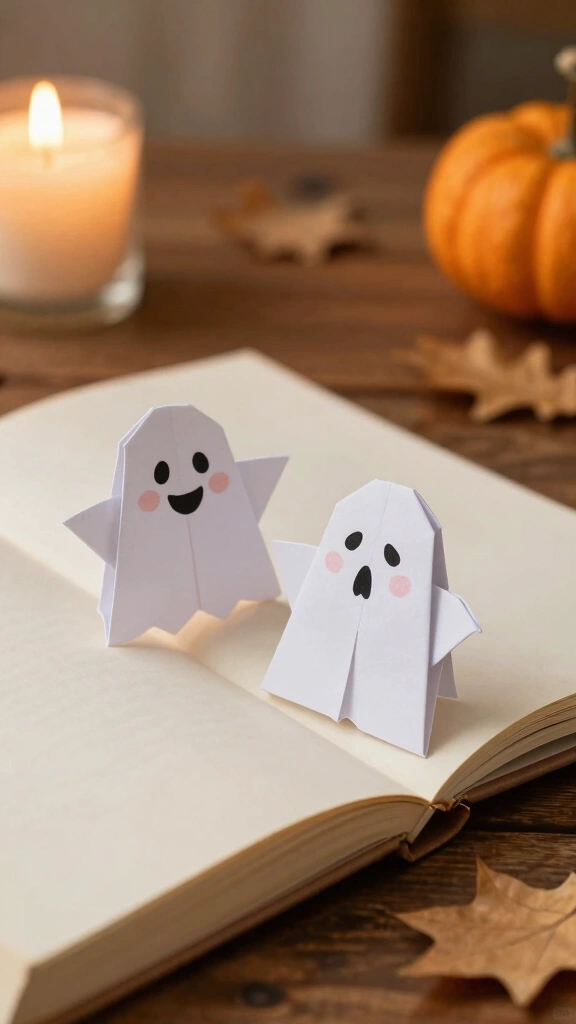 Origami Ghost Corner Bookmarks