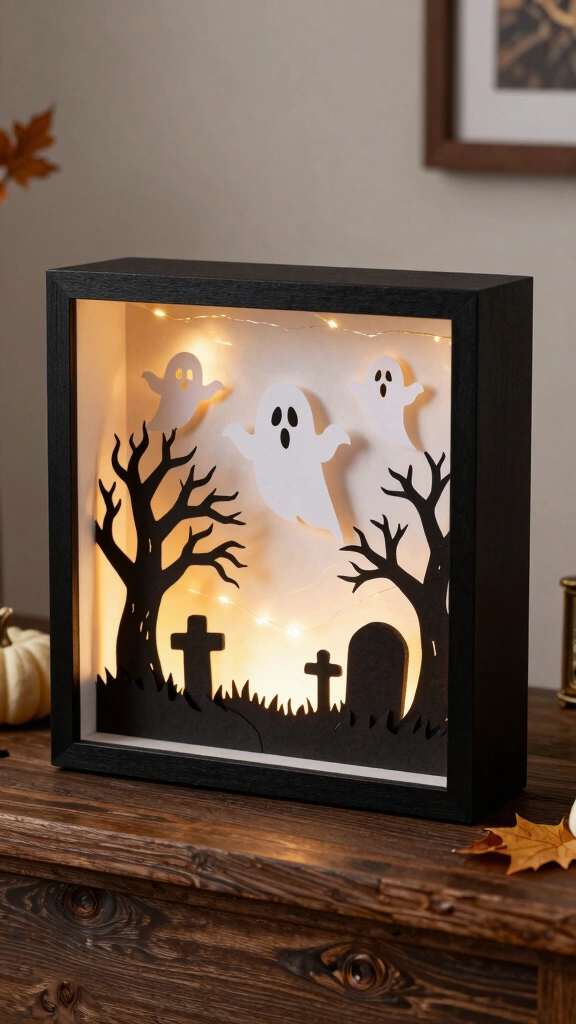 Ghostly Silhouette Shadow Box