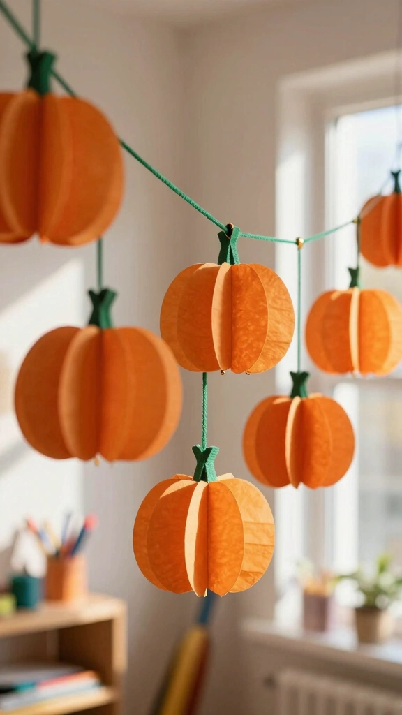 Paper Strip 3D Pumpkins