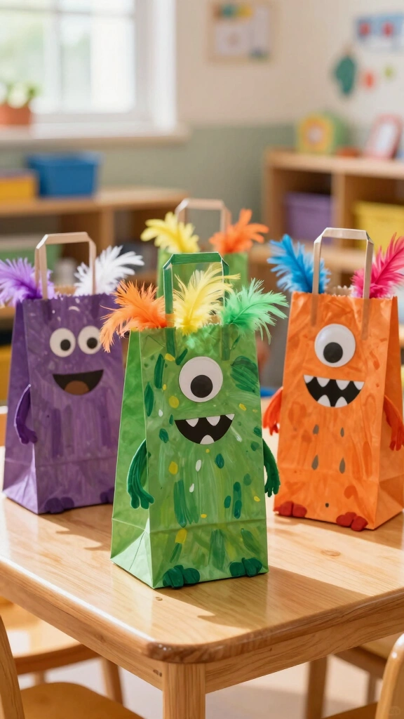 Paper Bag Monster Puppets