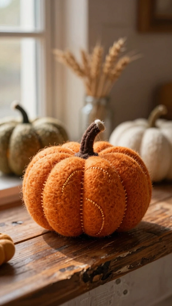 The Classic Stuffed Felt Pumpkin