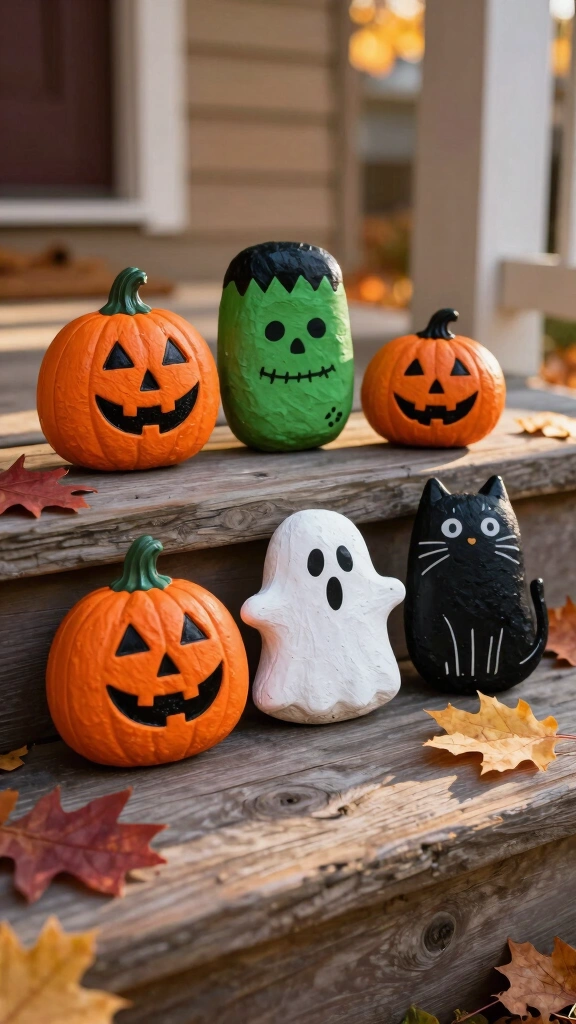 Painted Pumpkin Rocks