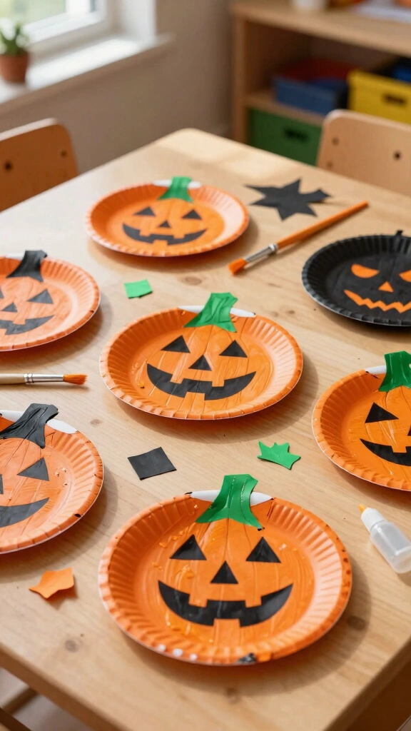 Paper Plate Pumpkins