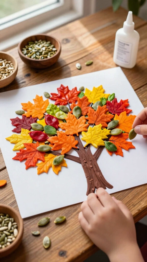 Colorful Pumpkin Seed Art