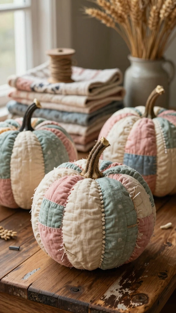 Vintage Quilt Cutout Pumpkins