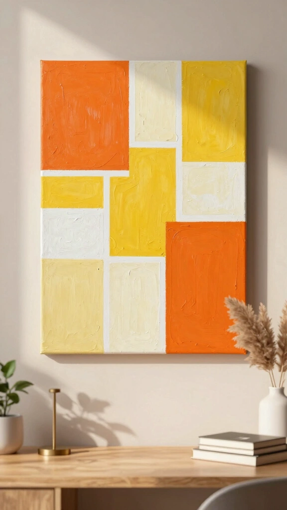 Candy Corn Canvas Abstract Art