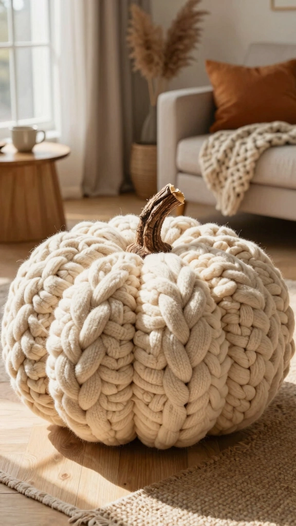 The Jumbo Chenille Floor Pumpkin