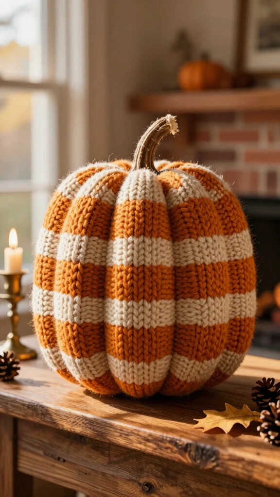 The Basketweave Harvest Pumpkin