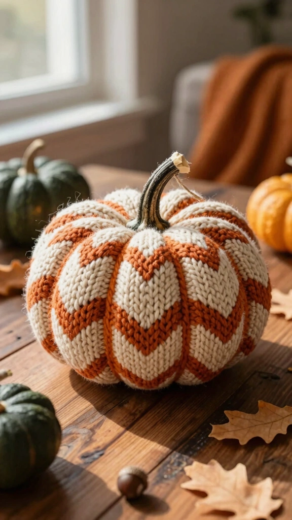 The Chevron Stripe Pumpkin