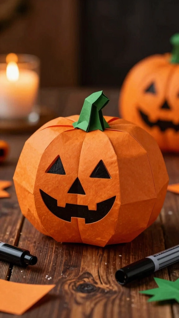 The Classic Origami Jack-o'-Lantern