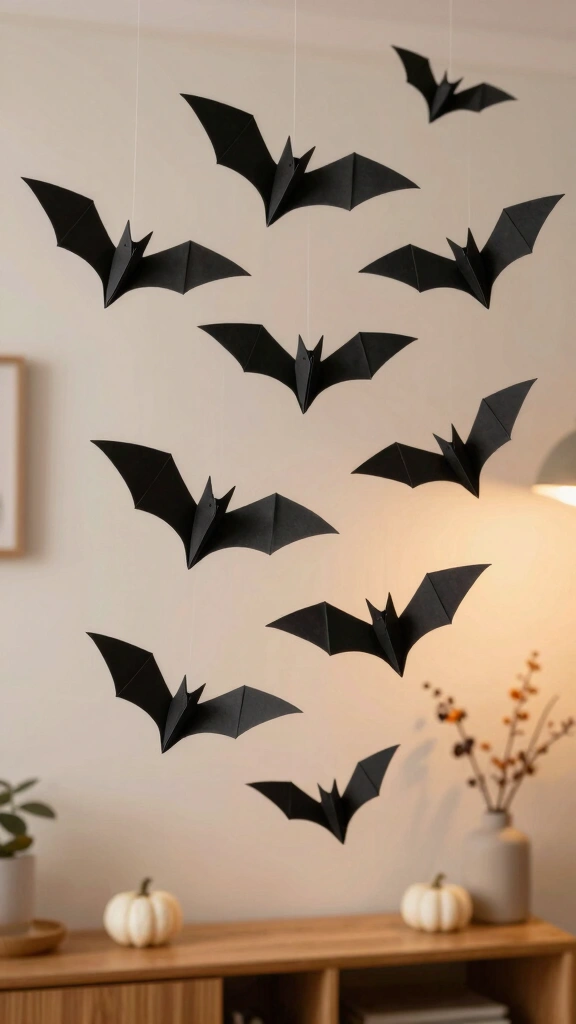 Swooping Origami Bats