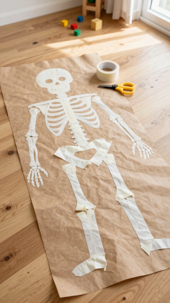Masking Tape Skeleton Body